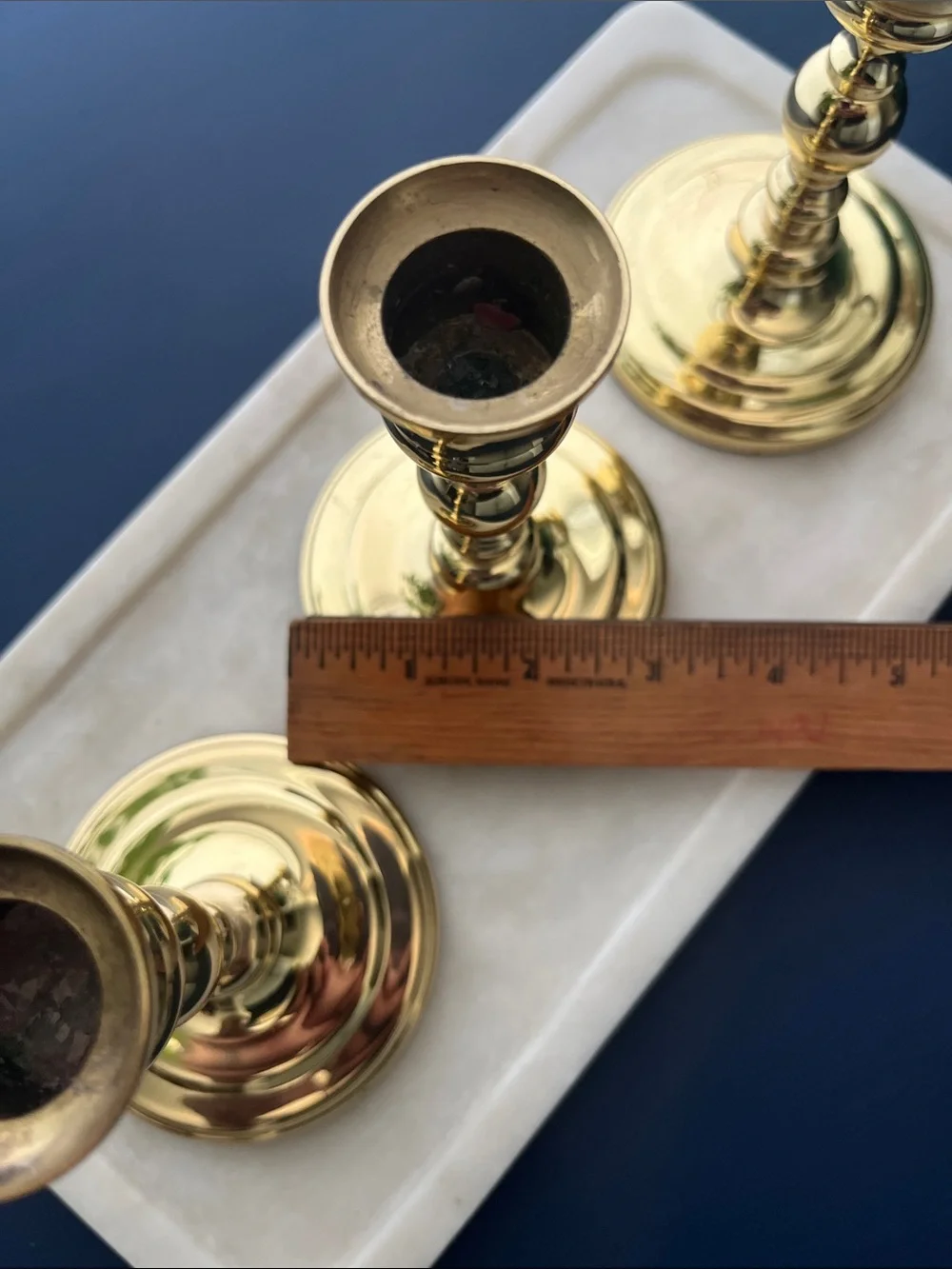 Set of Brass Baldwin candlesticks